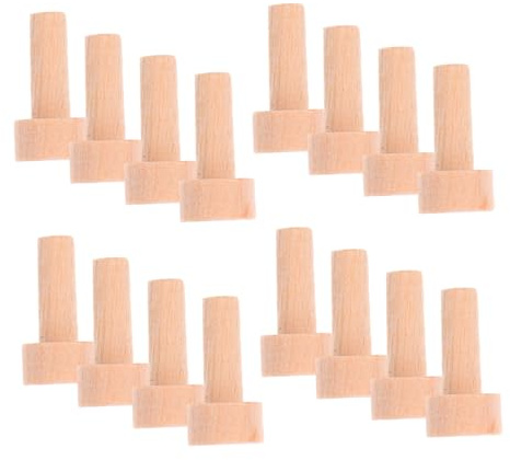 LALAFINA 20piezas Pasadores De Madera Maciza Para Manualidades Clavijas Sin Terminar Para Ruedas De Tren y Decoración De Muebles De Juguete Para Proyectos Domésticos De Madera