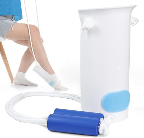 Molkor Aiuto per indossare calze a forma di U, aiuto per indossare calze dopo l'intervento dell'anca, per anziani, donne incinte, persone immobili (bianco)