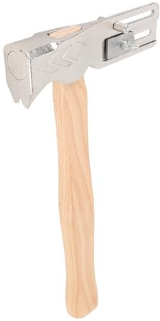 Magnetic Roofing Hammer, Magnet Roofing Hatchet with Wooden Handled for Quick Installation of Roof Nails and Felt Hats, Multi-Purpose Magnetic Roofing Axe