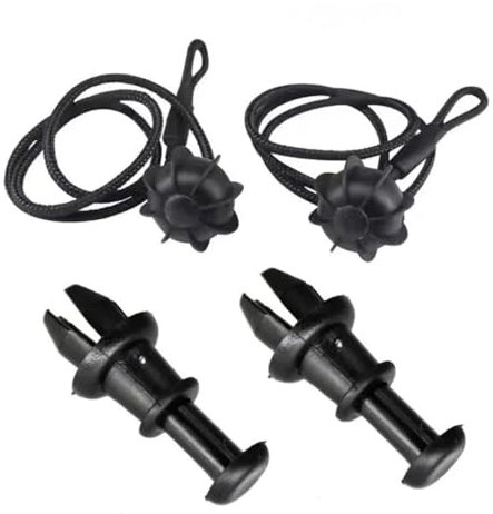 BILKAR Cord Hutablage Haltebände Kompatibel Mit VW Für Golf 5 Mk6 Für Tiguan Für T-CROS Kofferraum Kofferraum Hutablage Gurt String Clips Tablett String Aufhänger Drehhaken 1K6863447A(2pcs)