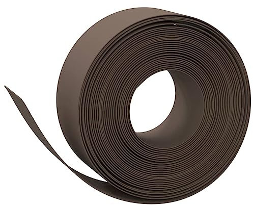 Bordo per prato marrone, 10 m x 20 cm, bordatura in polietilene di alta qualità per giardino e aiuole, durevole e resistente alle intemperie, facile da installare per una chiusura perfetta
