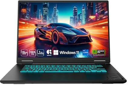 GIGABYTE - Laptop Gaming A16 - 165Hz 1920x1200 WUXGA - NVIDIA GeForce RTX 5060 - Intel i7-13620H - SSD de 1 TB con 16 GB DDR5 RAM - Windows 11 Home AD Gaming A16 CVHI3US894SH