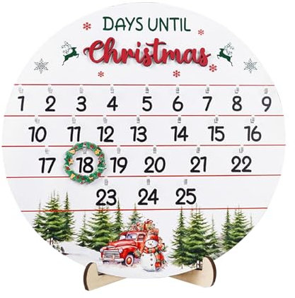 Calendario De Adviento - Calendario De Decoración Navideña - Directorio De Adviento | Decoración Navideña Para Chimenea, Puerta, Oficina O Mesa | Ideal Para El Hogar Y La Casa Al Aire Libre