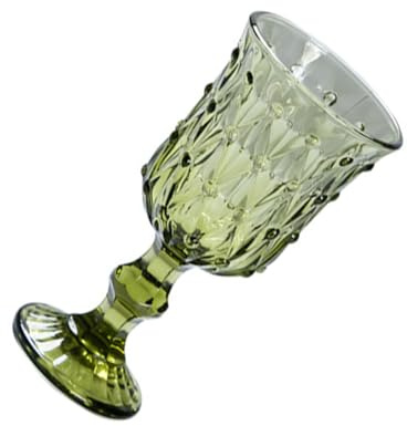 BAZEITFLOW Elegant French Embossed Glass Wine Goblets 200ml Capacity with Stable Placement and Smooth Surface, Sturdy Structure Decorative Wine Glasses for Wedding Or Anniversary Random Random Color