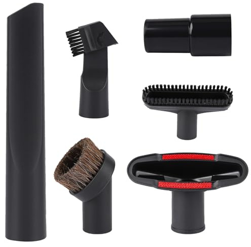 Saserner Henry Hoover Attachments, 6 Piece Vacuum Cleaner Accessories Set - Compatible with Henry Hoover Attachments Head - Includes Crevice, Upholstery, 2-in-1 Tool, Mini Brush, Round Brush, Adapter
