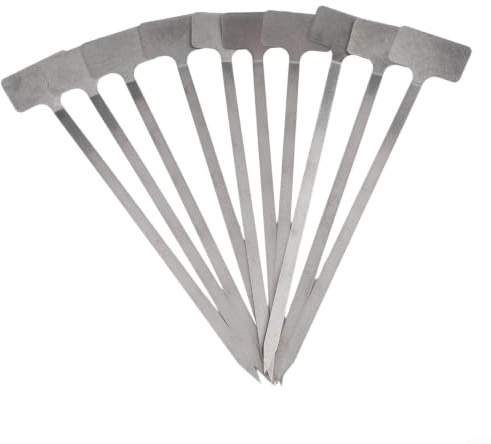 Marcadores de plantas de metal de acero inoxidable 304, etiquetas de jardín, resistentes a la intemperie, placas de nombre para plantas al aire libre, hierbas y verduras, juego de 10 unidades