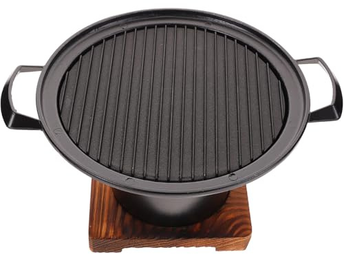 Portable Table Grill for Home and Camping, Black Aluminium Alloy