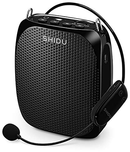 Sprachverstärker Drahtloser Kabellos Stimmverstärker Original shidu Voice Amplifier Pa System Lautsprecher mit Headset-Mikrofon 10W Wiederaufladbar Lautsprecher für Teachers Tour Guide Sport Trainer
