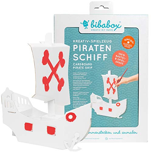 bibabox Pequeño Barco Pirata Hecho de cartón