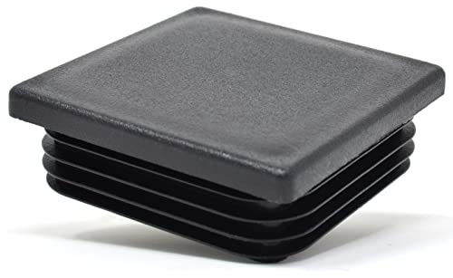 Design61 10x Vierkant Rohrstopfen Lamellenstopfen 60x60 mm mit Lamellen für Innenmaß 52-57 mm