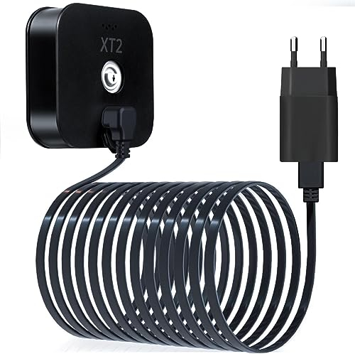 Itramax 3M Blink XT XT2 Ladekabel mit Ladegerät,Wandadapter Stromversorgung und rechtwinkligen Micro USB Flach Kabel,Indoor Outdoor Wasserdichtes Netzteil Stromkabel für Blink XT XT2 Kamera