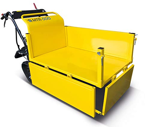 BAMATO Mini-Raupendumper MTR-500 / Gelb, Zuladung: bis 500 kg, kraftvoller 6,5 PS Motor, 6 Vorwärts- und 2 Rückwärtsgänge