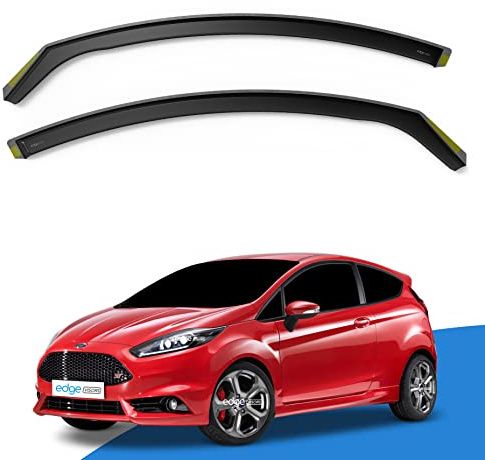 EdgeVisors Wind Deflectors for Ford Fiesta MK7 3 Door Hatchback (2008-2017) 2pc Set | In-Channel Rain Guards & Accessories