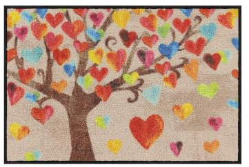 Salonloewe Fussmatte Tree of Love I Schmutzfangmatte & Fußabtreter für Innen 50 x 75 cm