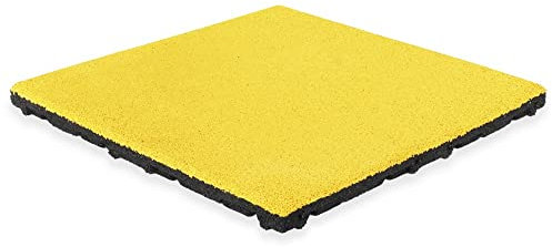 Vivol EPDM Tapis de protection anti-chute 45 mm 50 x 50 cm – HIC 1,5 m – TÜV, Reach et classe de protection incendie CFL-S1 (jaune)