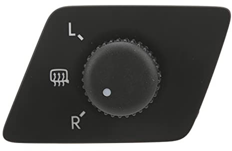 Seitenspiegelschalter, Schalterknopf für Seitlichen Rückspiegel Außenspiegelschalter 6Q1959565H， Ersatz für 9n 2.0 Total Flex 2008/10-2009/04,ABS+Metal