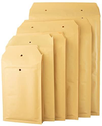 D´s Items® | Versandtaschen [braun] - 2/B - (140 mm x 225 mm) - Kraftpapier - [200 Stück] - | Verpackungsmaterial | Luftpolsterversandtaschen | Luftpolsterumschläge | Luftpolstertaschen