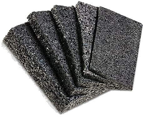 My Plast Gummigranulat Terrassenpads [100x50x20 mm - 200 Stück] Gummi Bautenschutzmatte für Deck, Veranda, Terrasse, Patio - rutschfest, wasserdicht, wetterfest, Abstandshalter für Holzböden