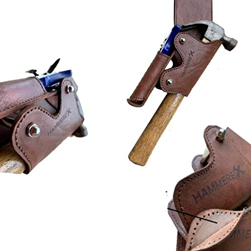 Hammerex Genuine leather hammer belt holder with knife deck position