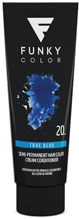 FUNKY COLOR TRUE BLUE 20, Semipermanente Haarfärbung, Semipermanent hair color. (28 Farben)