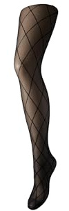 PIECES Collants Pcrabine Noos pour femme, Noir/détail : à carreaux, L/XL