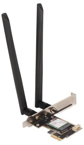 Jectse Tarjeta WiFi PCIe, Tarjetas de Red Inalámbricas de Triple Banda 2.4G, 5G, 6G, Tarjeta Bluetooth 5.4 PC PCIe X1 WiFi 7, hasta 5800Mbps, Compatible con 802.11A B G N AC AX, para PC