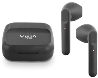 Vieta Pro Auriculares Inalámbricos con Bluetooth 5.4, Control Táctil y Manos Libres. Cascos con Micrófono y Batería Larga Duración 20h. Auriculares Resistentes al Agua con Caja de Carga | Joy Negro