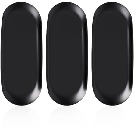 ZBHDEYG Bandeja negra de 3 piezas - Joyería, Moneda, Cosméticos, Oval y Bandeja de Baño