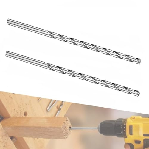 2 Stück 250MM x 10MM Spiralbohrer Hss Bohrer Set,250MM Extra Lange Hss Direkt Schaft Bohrer Bit (10MM)