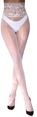 HTRUIYATY Medias Brillantes 3D Con Medias Pantys Mujer Transparente Sin Costuras Pantys