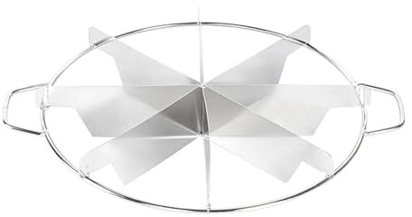 SiaBiced Cortador de Tartas de Acero Inoxidable, Herramienta para Cortar Porciones Precisas, 8 Rebanadas, Individual