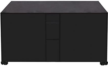 Funda protectora para muebles de jardín de tela Oxford 420D, resistente al agua y a los rayos UV, con rejilla de ventilación, color negro, 315 x 180 x 74 cm