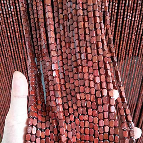 B Beaded Door Curtain 100x200cm Decorative for Home Summer Blind Fly Curtain Fly Screen for Patio Doors Wooden Beads (Color: R)