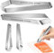 SGERUFZ 4 pezzi Pinzette da Cucina, Pinzetta per lische pesce, Pinzette cucina, Pinza Leva lische, in Acciaio Inox, per Ossa di Pesce, Piume di Pollo, Pinza Cucina, Pinza da Cucina