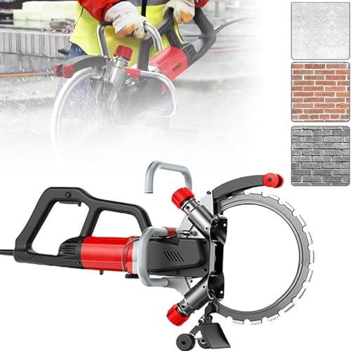 Electric Concrete Saw, Circular Saw Cutter with 10.6'' Cutting Depth, Wet/Dry Disk Saw Cutter Includes Water Pump and Blade, 8800W/9500W for Stone, Porcelain, Concrete,Red8800W