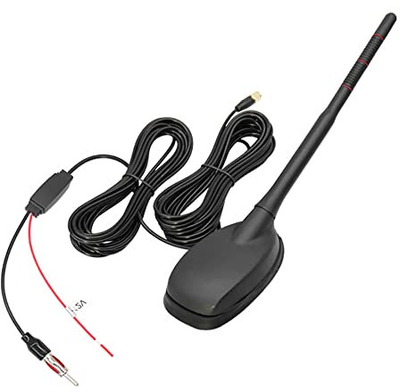 Okeeyseda Coche Auto GPS + FM/Am + Antena de Radio Amplificador de SeñAl AéRea + Receptor