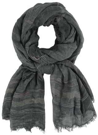 DAMILY Herren Schal Winter scarf Schals Gestreiftes herrenschal Halstuch | winterschal herren Leichte und warme Baumwoll-Leinen-gestreifter Schal Männer