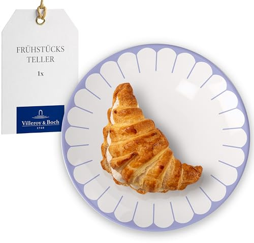 Villeroy & Boch - Fleur bleu piatto da colazione blu, lavabile in lavastoviglie, utilizzabile nel microonde, piatto da dessert, piatto piccolo da colazione, piatto per torte, Porcellana Premium