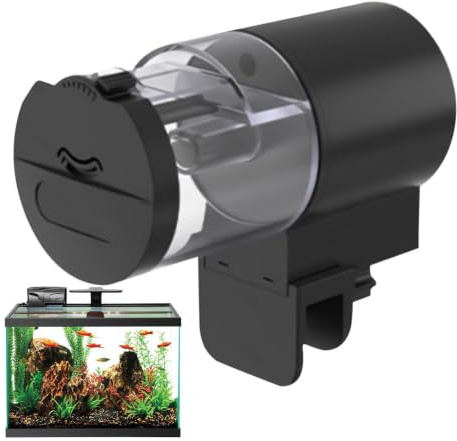 Onlynery Automatisk Fiskmatare | 100ml Automatisk Fiskmatardispenser,Batteridriven Klemmont Matare För Koi Och Skaldjur