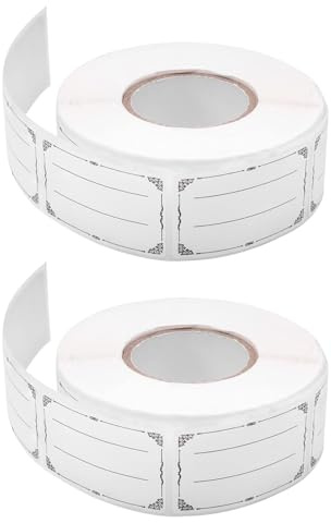 2 Bände Etiketten Marmeladengläser, Marmeladen Etiketten, Schreibbares Design für Dosen, Marmelade und Flaschen (Insgesamt 1200 Exemplare)
