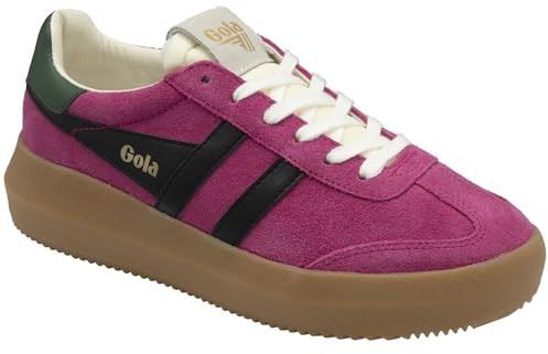 Gola Athena Suede Women's Fuchsia/Black/Evergreen Trainers