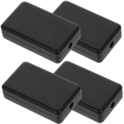 EPIGEIST 4pcs Plastic Junction Box Weatherproof Cable Junction Box PCB Electrical Project Outdoor Electrical Black 60x36x16mm for Outdoor Wiring and Cable Protection