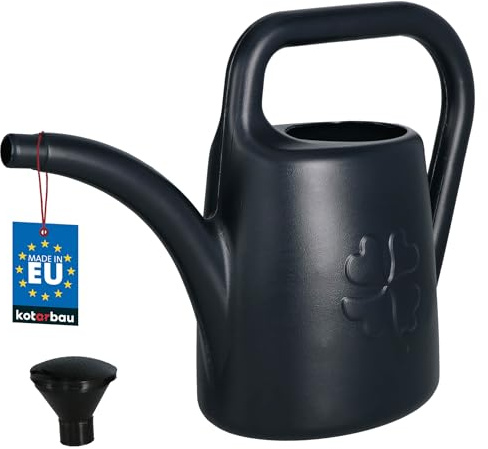 KOTARBAU® Gießkanne 4,5 L, mit Abnehmbarer Brause, Blumengießkanne | Gießkanne klein für Zimmerpflanzen, für Garten & Haushalt, Pflanzen Bewässerung, für Draußen & Drinnen, Kunststoff, Anthrazit