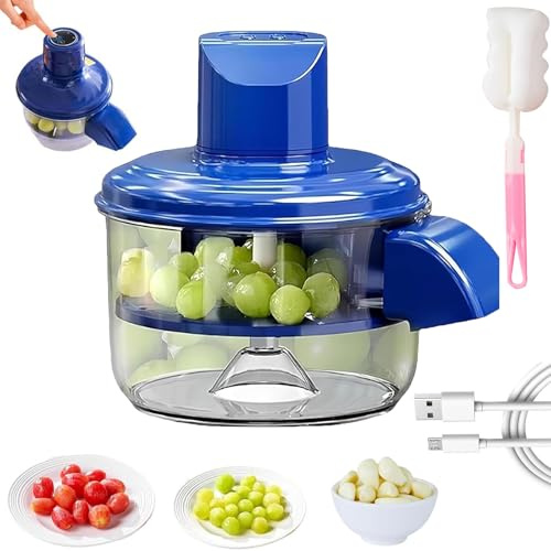 Peel Blitz Machine, Electric Potato Peeler - Automatic Vegetable & Fruit Peeling Machine for Potato, Carrot, Grape, Garlic, Rechargeable Easy Clean Kitchen Gadget, Cordless & Compact (1Pcs)