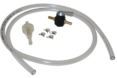 Citomerx 6mm Kraftstoff Leitung Set Benzin Schlauch Hahn Filter Klammer | Passend für Moped Mofa Roller Hercules Kreidler Zündapp Puch