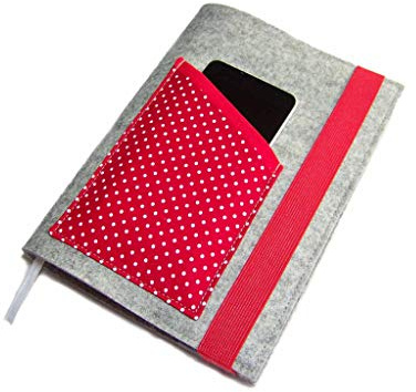 Kalenderhülle Hülle Einband Wollfilz / Baumwollstoff für Din A5 Buchkalender, Notizbuch oder Maßanfertigung