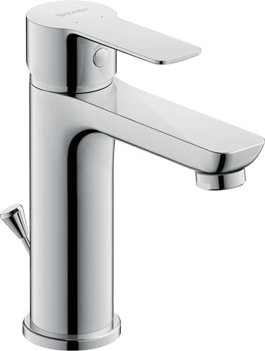 Duravit A.1 Waschtischarmatur, Größe M (Auslauf Höhe 109 mm), Wasserhahn Bad mit Zugstangen-Ablaufgarnitur, Waschbecken Armatur, Chrom