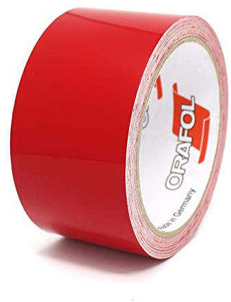 Finest Folia 10 Meter (1,79€/Meter) Zierstreifen Auto Motorrad Boot Modellbau Farbauswahl Dekorstreifen Seitenstreifen Klebestreifen (Rot Glanz, 40mm Breite)