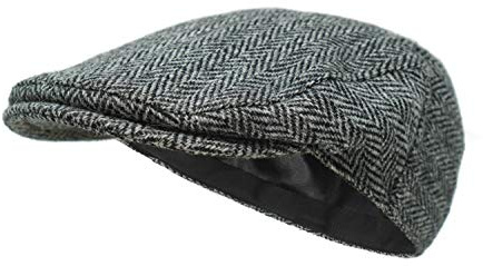 Borges & Scott Nevis Schirmmütze – Schiebermütze aus 100% handgewebter Wolle - Harris Tweed - wasserabweisend