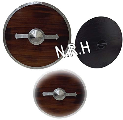 Réplique nautique Moyen Age en Bois Viking Armure Bouclier Entièrement Fonctionnel Bouclier Pour Bataille Décoration Maison